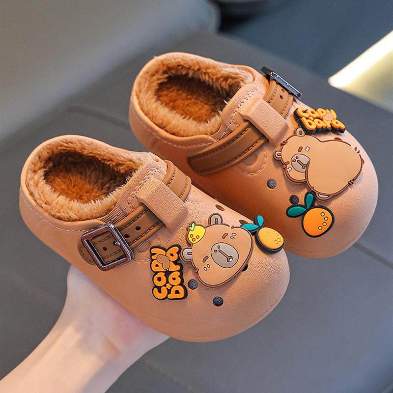 儿童棉拖鞋男童孩2025新款室内居家保暖防滑室外防水防臭亲子棉鞋