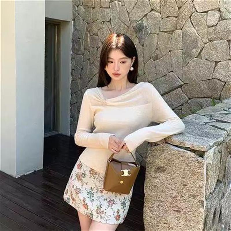 新品法式休闲软糯针织衫早