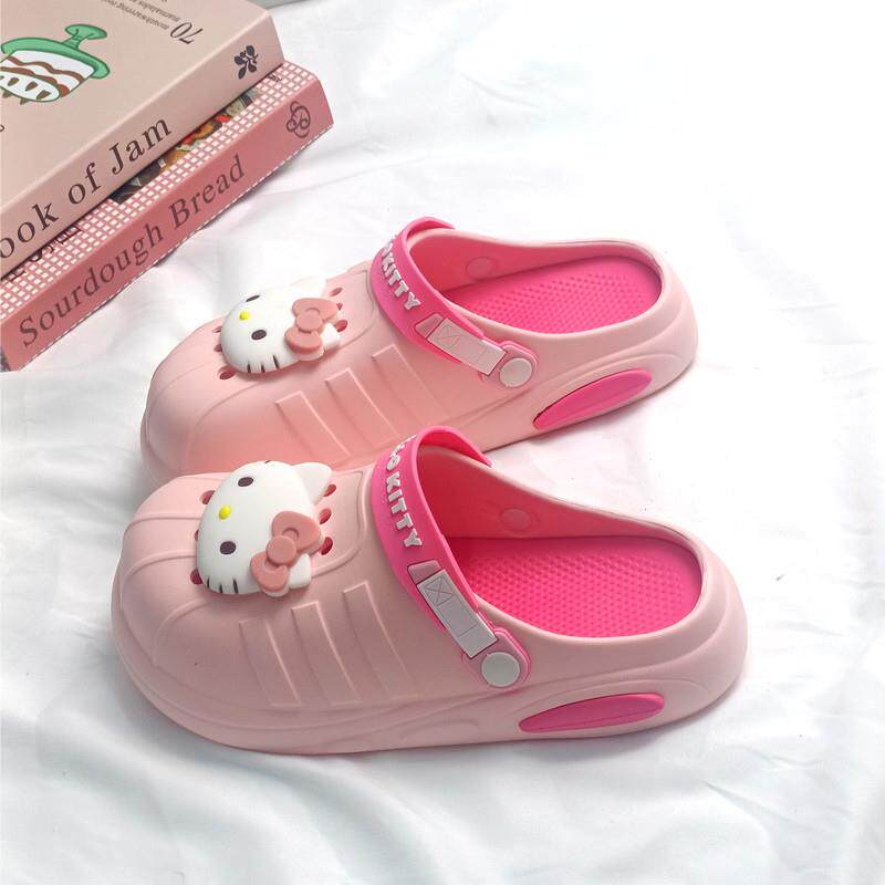 极速平底孕妇三丽鸥洞洞鞋女外穿夏季2026新款海边沙滩防滑凉拖鞋