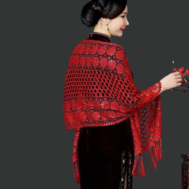 春夏高端喜婆婆婚宴装婚礼妈妈蕾丝外搭搭配旗袍礼服披肩百搭外披
