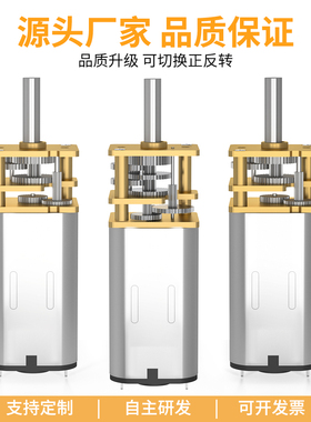 12GA-N30减速电机智能小车3V6V12V微型直流齿轮减速电机低速马达