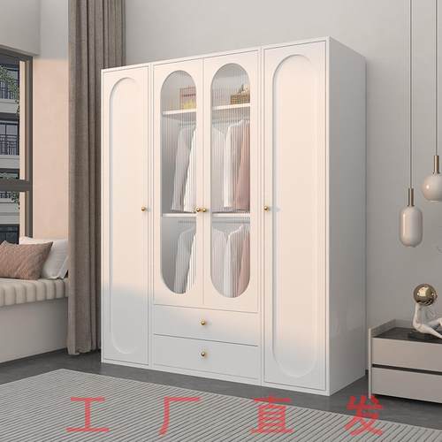 金属衣柜铁皮衣柜家用组合柜大容量储物柜卧室出租房钢制彩色衣柜