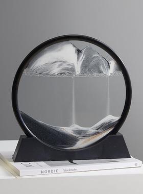 创意流沙画客厅沙漏摆件解压办公室酒柜电视柜桌面装饰品乔迁礼物