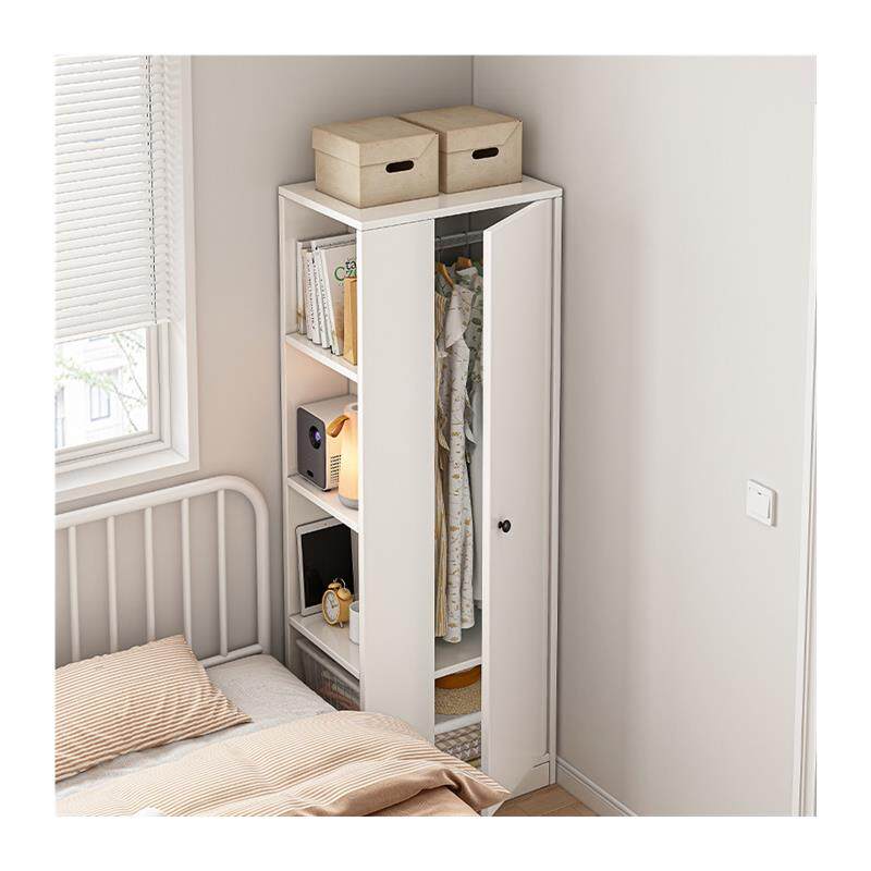 简易衣柜家用卧室角柜小房间柜子收纳办公室单门转角单人衣柜衣橱