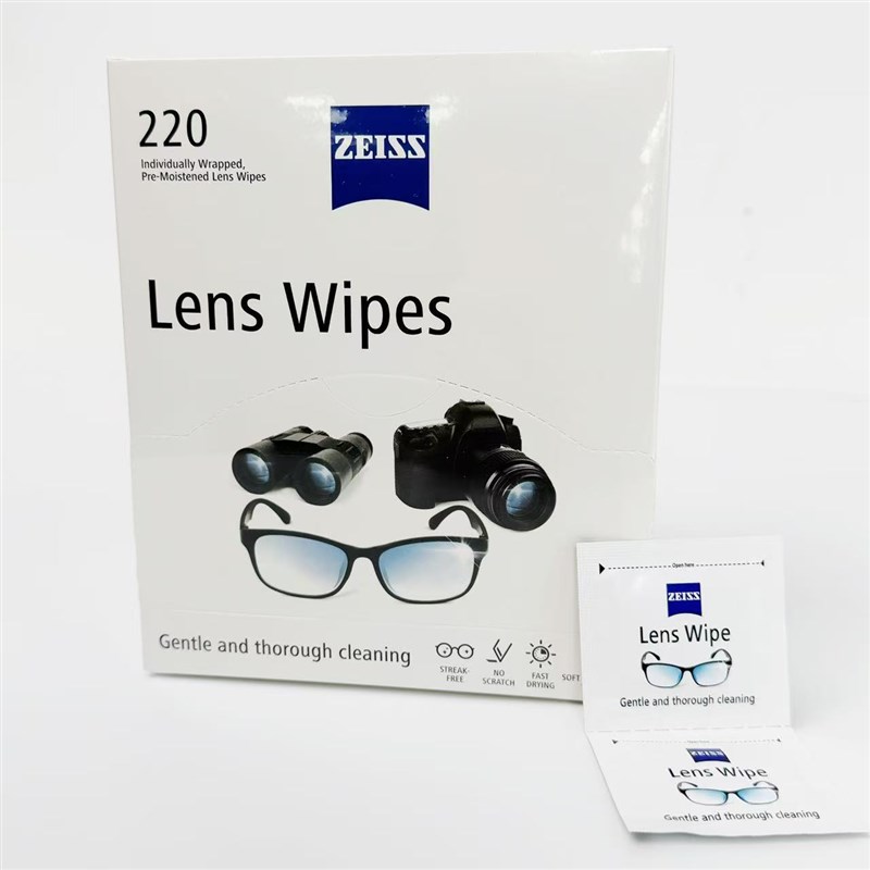 ZEISS蔡司眼镜清洁湿巾220片擦镜纸镜片镜头相机擦拭专用一次性布