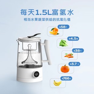 热水壶 帕米富氢蒸炖玻璃养生壶家用制氢蒸汽煮花茶多功能2024新款