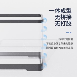 鱼缸家用鱼缸生态水族塑料金鱼缸带盖透明客厅小型豪华造景桌面缸