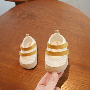 2025夏季婴儿学步鞋网面软底一岁男宝宝K凉鞋包头婴幼儿一阶段鞋