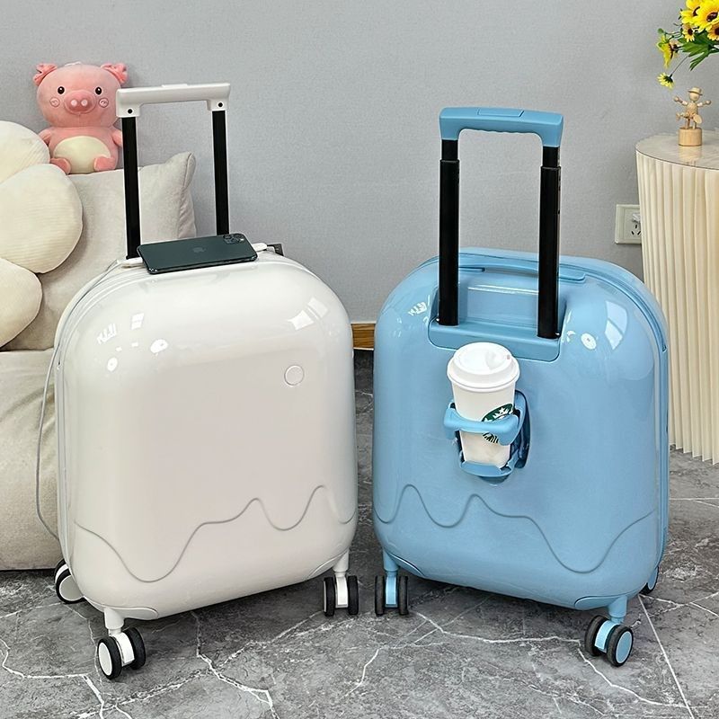 泡泡行李箱紫色雪糕箱旅行箱女万向轮F登机箱男20寸儿童密码拉杆