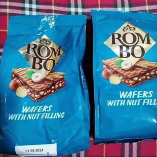 俄罗斯KDV巧克力榛子夹心威化饼干可可脂办公室代餐零食品