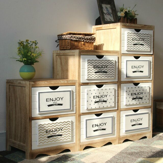 实木北欧抽屉式收纳柜子卧室储物多层组合窄柜客厅缝隙边角36斗柜