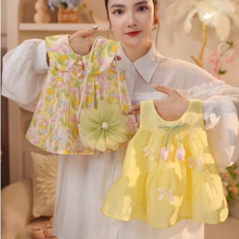 1岁女宝宝裙子2夏装3女童连衣裙夏季婴儿衣服4洋气吊带裙小童套装