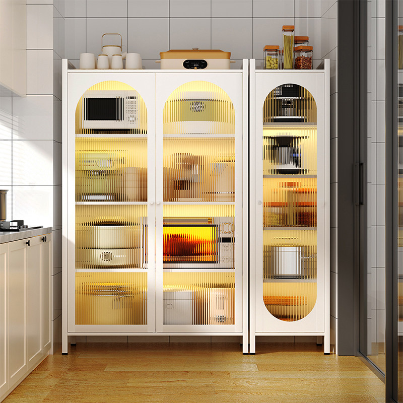 厨房置物架落地多层多功能防尘橱柜微波炉烤箱电器收纳置物储物柜