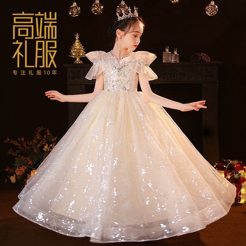 超仙儿童礼服演出服长裙女童连衣裙公主裙蓬蓬纱洋气生日钢琴主持