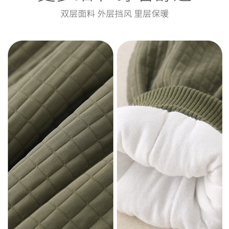 2024新款秋冬a类夹棉婴w幼新生背带裤男宝宝可爱外出衣服可