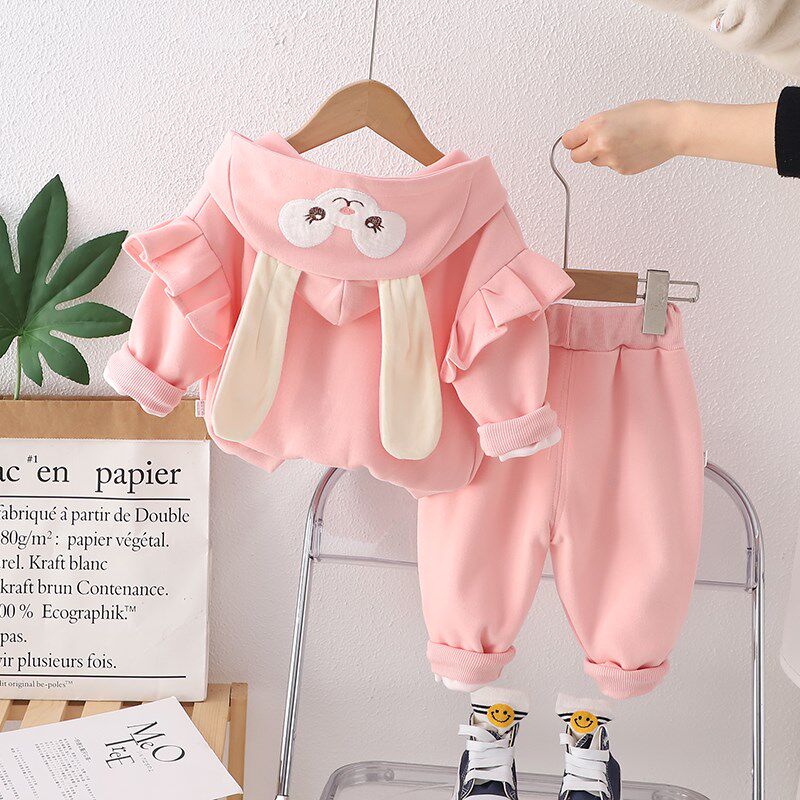 女童卫衣套装春秋2024新款儿童洋气休闲运动春季宝宝时髦纯棉春装