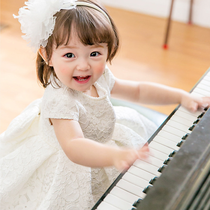 儿童礼服公主裙蓬蓬裙女童婚纱裙花童礼服女童生日演出服钢琴冬款