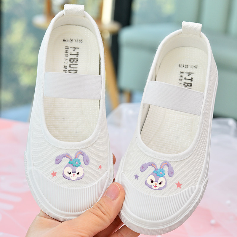 幼儿园小白鞋2022新款春季女童帆布鞋六一儿童白球鞋白色室内童鞋