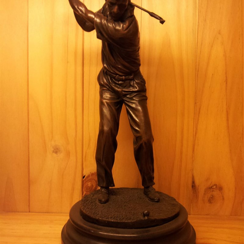 直销铜雕塑高尔夫男体育运动家居客厅电视酒柜玄关展示架办公室摆