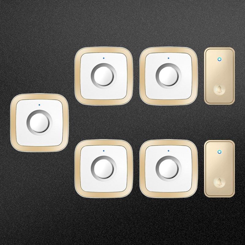 门铃无线家用不用电池电子遥控门玲超远距离智能门铃二拖五呼叫