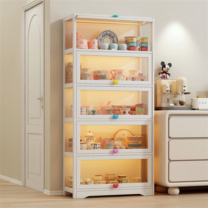 杯子展示柜咖啡杯茶杯专用收纳柜客厅餐边柜防尘置物架水杯陈列柜