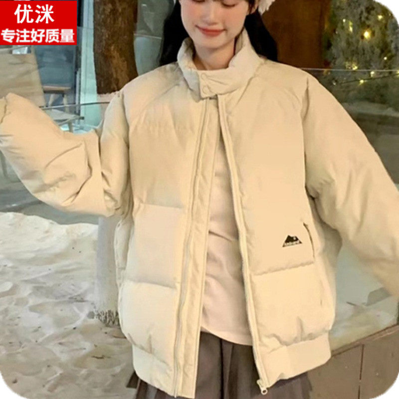 大童女孩时尚棉服2024冬季新款初中高中学生韩版宽松百搭棉衣外套