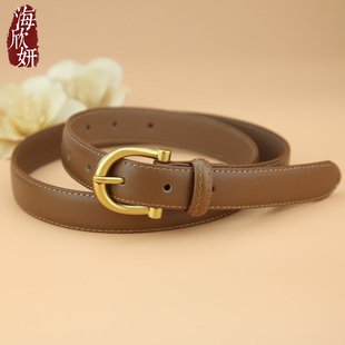 女士腰带真皮牛皮简约百搭复古装饰皮带针扣配裙牛仔裤带2023新款
