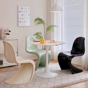 三梦潘东椅餐椅网红轻奢塑料椅子家用简约现代靠背化妆凳洽谈椅子