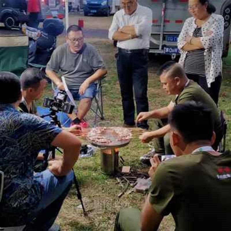 科烘四代柴火炉户外新型无烟气化便携野外取暖露营新款旋转烧烤盘