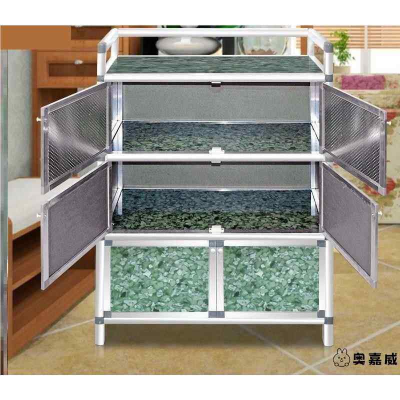 放盘子碗架装碗柜厨房用品家用经济型菜柜双门厨柜灶台柜组装