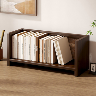 桌面书架全实木小书架办公桌上简易书立架书桌上收纳W架台面置物