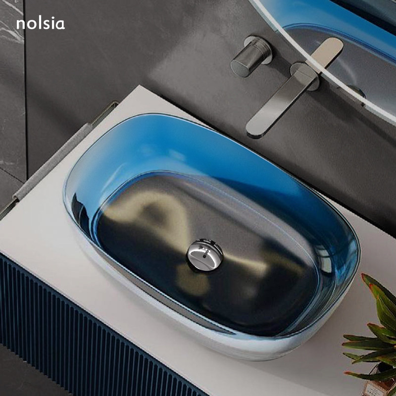 卫生间长方形洗漱台上盆小尺寸艺术造型洗手盆酒店U浴室台上艺术