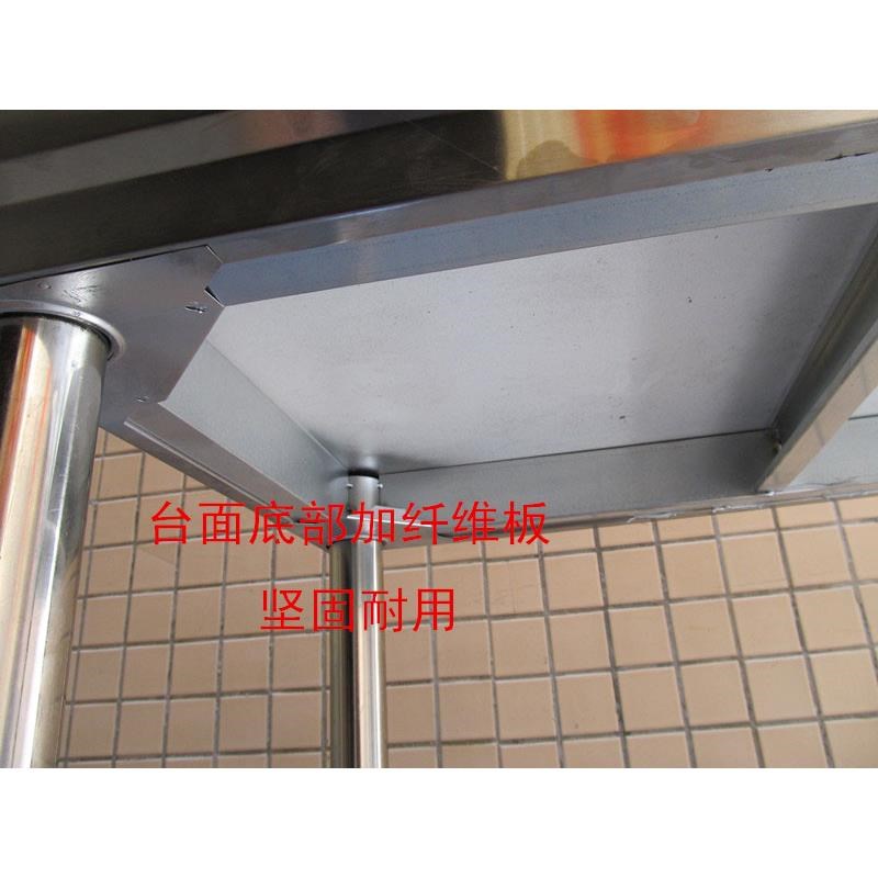 新款不锈钢带轮子双层工作台酒店B厨房操作台奶茶桌子打荷台车间