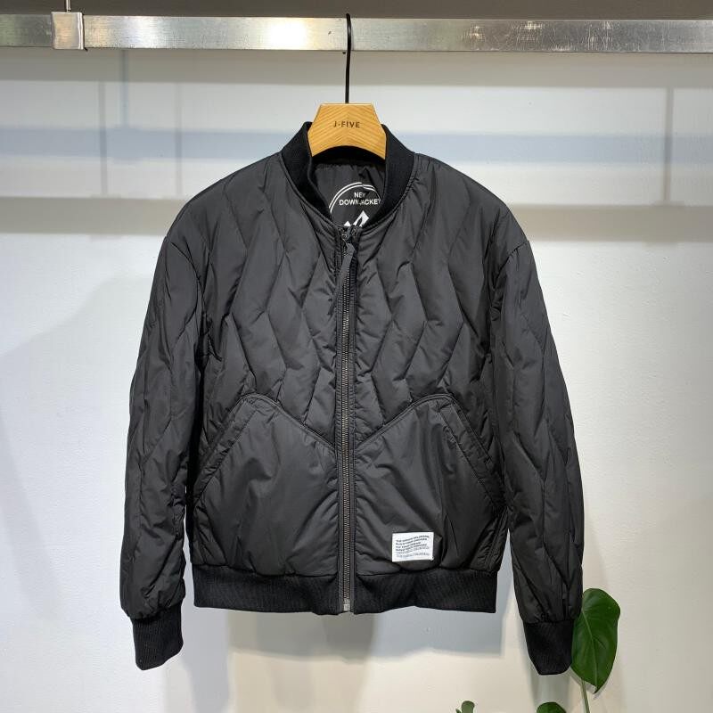 2021年新款羽绒服男秋冬季棒球领潮流时尚百搭短款薄款上衣外套