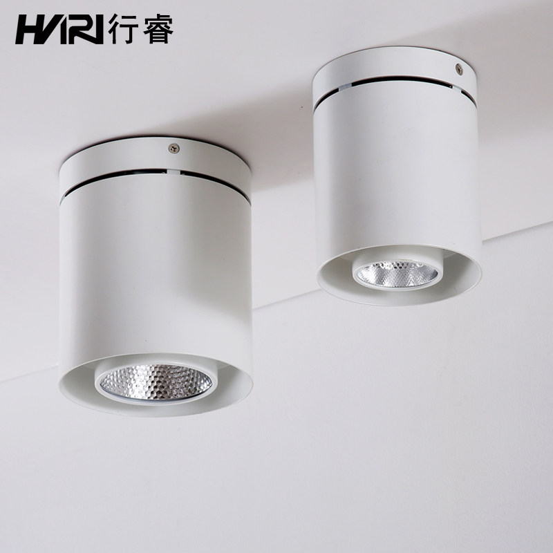 led明装射灯方形 圆形筒灯无主灯客厅餐饮店铺大堂酒店前台售楼部