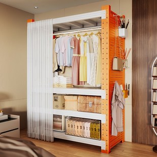 钢制衣架家用试衣间落地衣柜挂衣架卧室衣帽间服装 陈列展示架货架