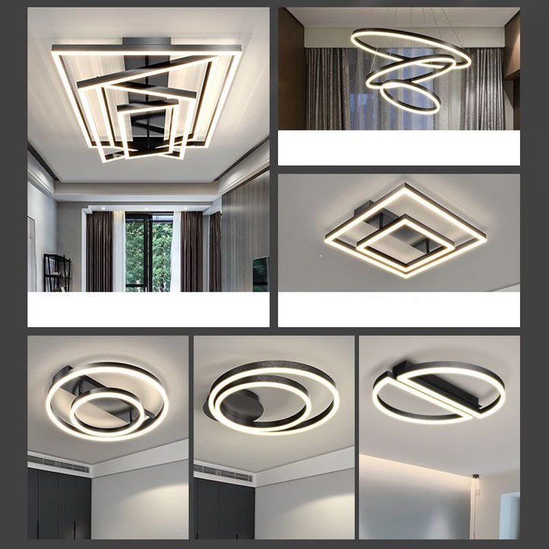 长方形客厅灯新款l吸顶灯现代简约餐厅卧室灯智能家居系统全屋灯