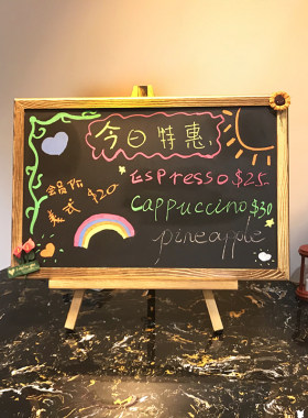 复古烤木框支架式吧台小黑板 桌面立式广告宣传板 居家装饰留言板