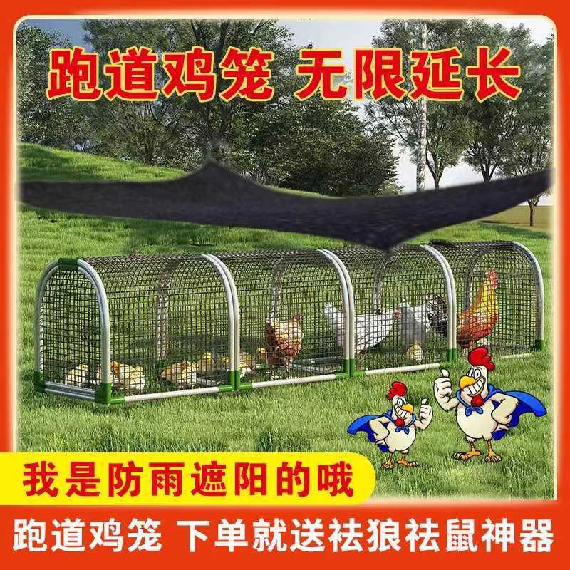 养殖棚大庭院鸡笼跑道室外鸭笼鹅笼兔笼家禽防雨笼子搭建简易鸡舍