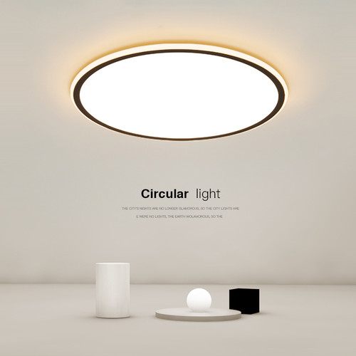 简约主卧室灯现代吸顶灯led圆形客厅灯时尚北欧创意房间书房灯具