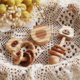 婴儿100天纪念日礼物0-3-6月百天宝宝女满P月礼男孩一岁摇铃玩具