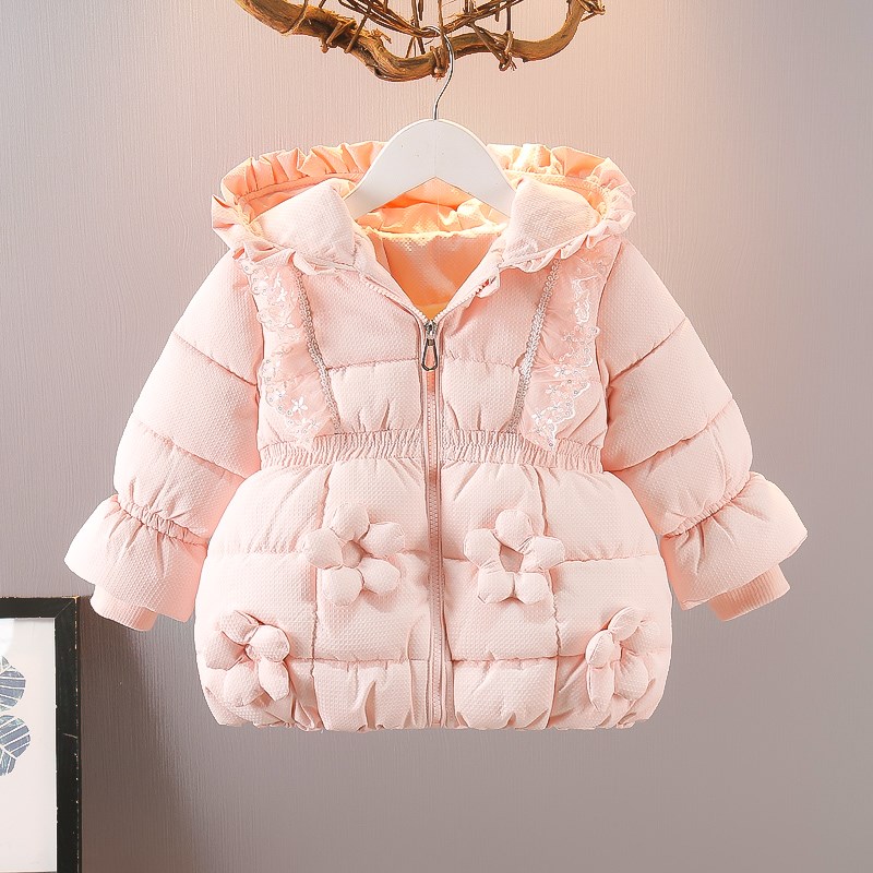 女童棉衣加绒加厚棉服洋气外套2新款4冬装夹1保暖韩潮3女宝宝棉袄