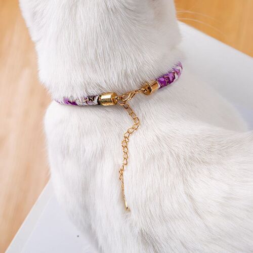 猫咪专用项链饰品配饰宠物狗狗生日围脖布偶小猫脖子金链子猫领结