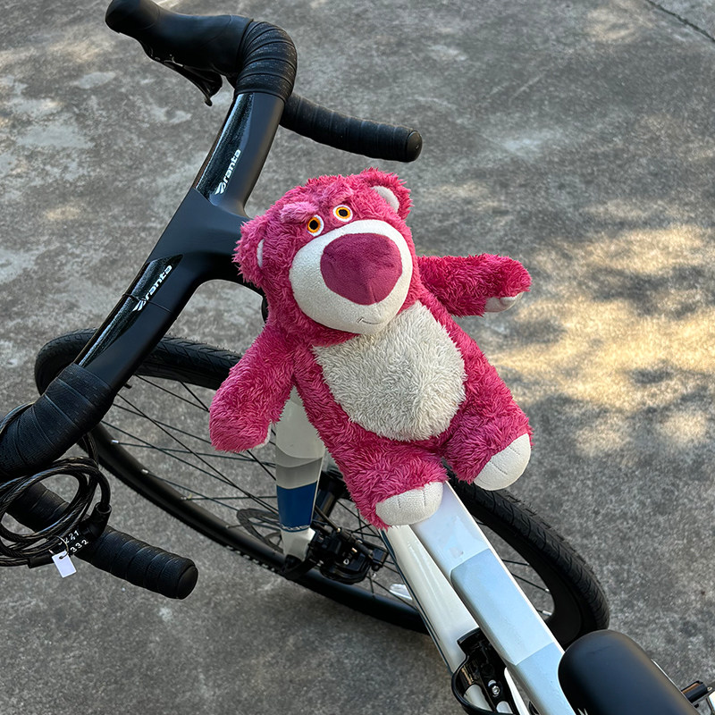 公路自行车骑行装饰玩偶公仔小配件摆件可爱儿童车把山地车草莓熊