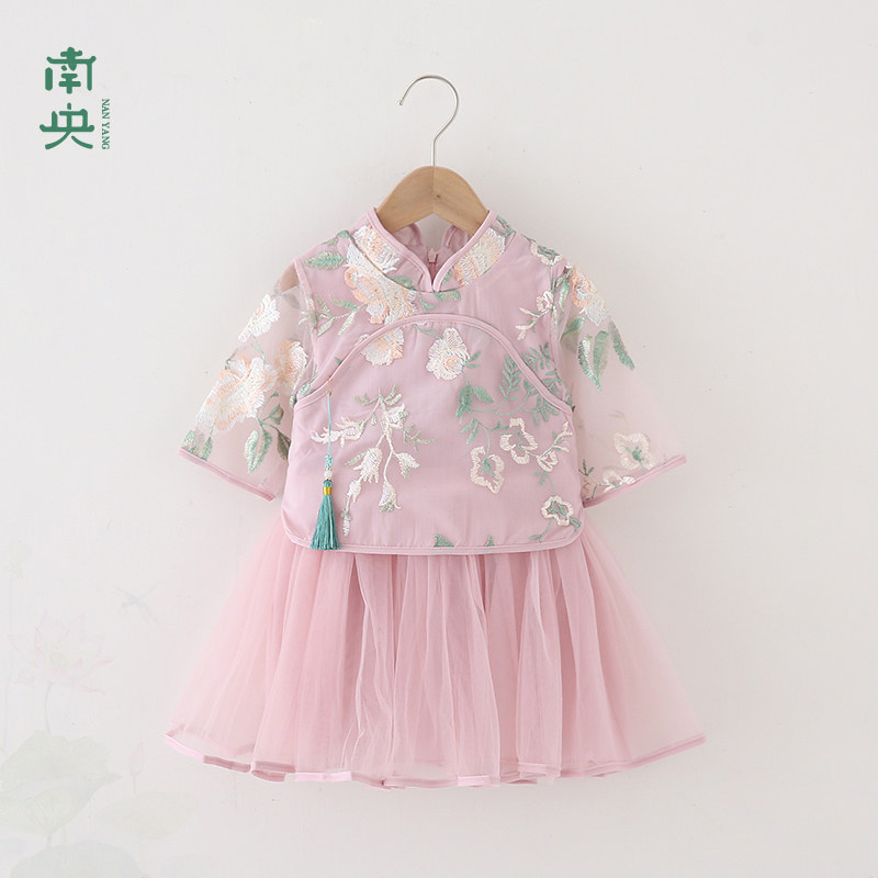 汉服女童夏季薄款中国风古装套装儿童唐装超仙P裙子女孩改良民国