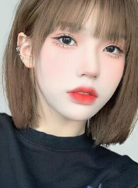 甄选女式短发新款假时尚潮流发型圆脸修脸龄自然少女全头套式中短