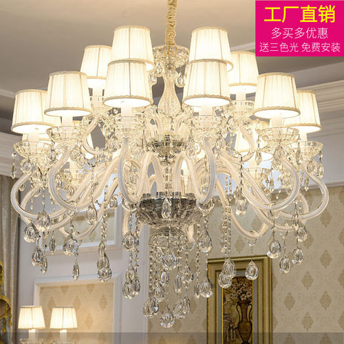 客厅水晶吊灯欧式奢华大气家用现代简约卧室灯饰别墅大厅餐厅灯具