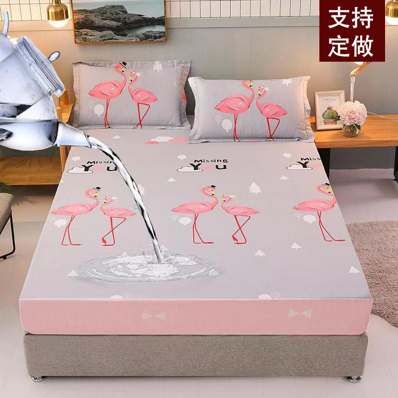 纯棉防水床笠隔尿定制90x190x150x1E80x200x220薄棕垫套榻榻米床图片