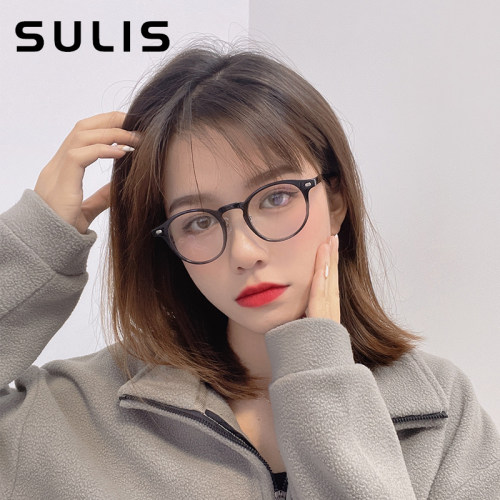 眼镜框网红款近视眼镜女韩版可A配度数潮圆框定制镜片素颜神器男