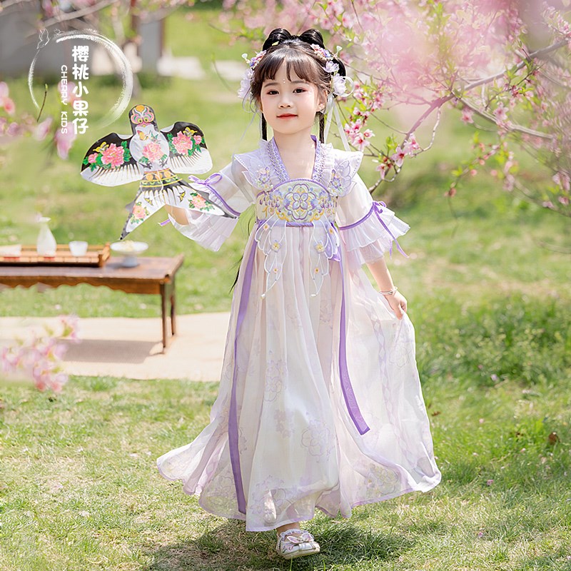 中国风女童超仙汉服2025新款夏季古风小女孩襦裙绝美公主裙演出服